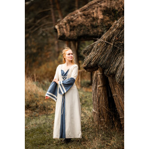 Vestido medieval Dorothea Natural/Azul