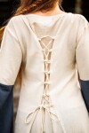 Mittelalter Kleid Dorothea Natur/Blau S