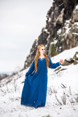 Robe viking "Brigida" Bleu L