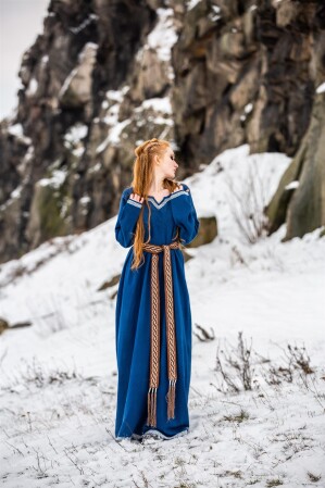 Robe viking "Brigida" Bleu M