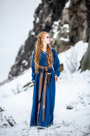 Robe viking "Brigida" Bleu S