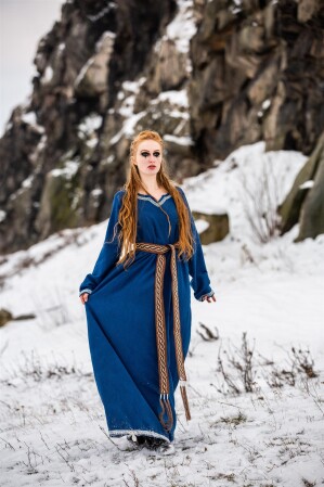 Robe viking "Brigida" Bleu S