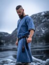 Kurzarmtunika mit Bordüre "Richard" Taubenblau S