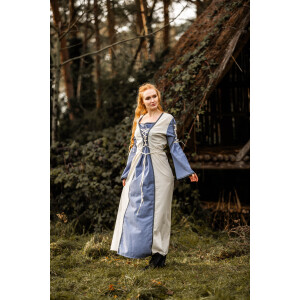Medieval dress Amalia Natural/Blue