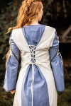 Mittelalter Kleid Amalia Natur/Taubenblau M