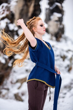 Wikinger Tunika Damen "Matilda" Blau S