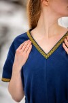 Wikinger Tunika Damen "Matilda" Blau S