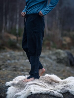 Wikinger Hose Rushose "Kjell" Schwarz L