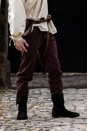 Mittelalter-Hose mit Gummizug "Veit" Dunkelbraun S