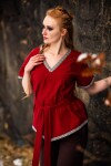 Wikinger Tunika Damen "Matilda" Rot S