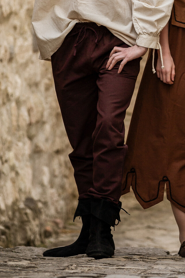 Medieval trousers with elastic band "Veit" Dark br