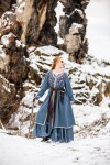 Viking Birka cappotto Skadi piccione blu L