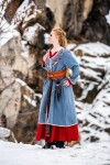 Viking Birka cappotto Skadi piccione blu L