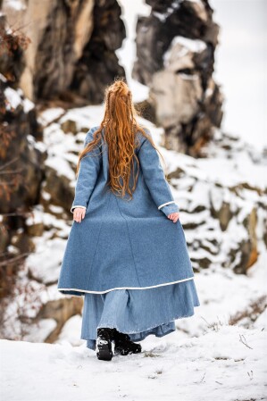 Wikinger Birka Mantel Skadi Taubenblau M
