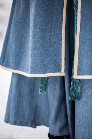 Wikinger Birka Mantel Skadi Taubenblau XS