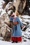 Wikinger Birka Mantel Skadi Taubenblau XS