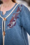 Wikinger Birka Mantel Skadi Taubenblau XS