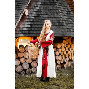 Medieval dress Amalia Natural/Red