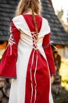 Robe médiévale Amalia Ècru/Rouge M