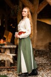 Mittelalter Rock "Isabella" Grün/Natur L/XL