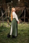 Mittelalter Rock "Isabella" Grün/Natur L/XL