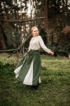 Medieval skirt "Isabella" Green/Natural XXL/XXXL