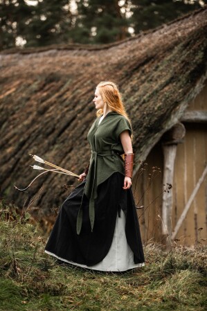 Mittelalter Rock "Elise" Schwarz/Natur L/XL