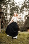 Mittelalter Rock "Elise" Schwarz/Natur L/XL