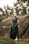 Mittelalter Rock "Elise" Schwarz/Natur L/XL