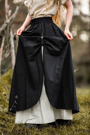 Mittelalter Rock "Elise" Schwarz/Natur S/M