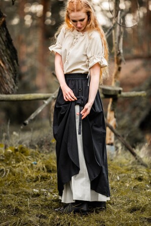 Mittelalter Rock "Elise" Schwarz/Natur S/M
