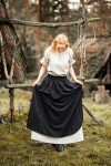 Mittelalter Rock "Elise" Schwarz/Natur S/M