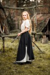 Mittelalter Rock "Elise" Schwarz/Natur S/M