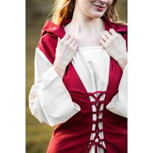 Mittelalter Kleid "Genefe" Rot/Natur