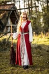 Medieval dress "Genefe" Red/Natural XL