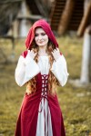 Medieval dress "Genefe" Red/Natural XL