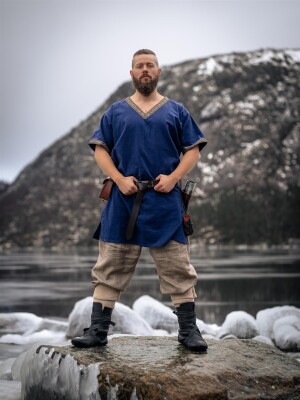 Wikinger Tunika kurzam "Loki" Blau S