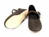 Mittelalter-Damenschuhe  "Cecilie" mit Ledersohle Braun 42