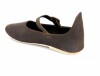 Mittelalter-Damenschuhe  "Cecilie" mit Ledersohle Braun 42