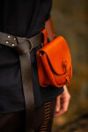 Mittelalter Leder Tasche "Tilo" Cognac
