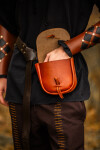 Mittelalter Leder Tasche "Tilo" Cognac