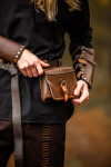 Mittelalter Leder Gürteltasche "Volmar" Braun