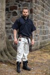 Mittelalter-Hose mit Gummizug "Veit" Natur S