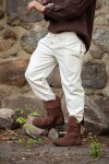 Pantalon médiéval avec élastique "Veit" Ècru M